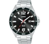 Lorus RX359AX9 Reloj de pulsera Solar 42mm 10ATM Cuarzo Unisex Negro Plata