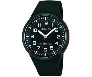 Lorus Watches RRX47DX9 Reloj de Pulsera para Mujer, Movimiento de Cuarzo, analógico, con iluminación, Pulsera de Goma Negra