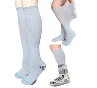 LORVVDE 2 pares de calcetines para botas de caminar ortopédicos, calcetines de repuesto de tubo alto hasta la rodilla debajo del aire y bota de fractura, calcetines médicos fundidos de aire para cubie