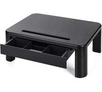 LORYERGO Soporte de Monitor con 3 Alturas Ajustables, Elevador de Mesa con Organizador para Almacenamiento, para Monitor de PC, Ordenador Portátil, Impresora de Oficina, Alivia el Dolor de Cuello
