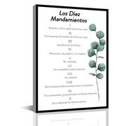 Los 10 mandamientos en inglés para pared versículo bíblico para pared, escritura bíblica, 10 mandamientos, lienzo religioso, pintura cristiana, sala de oración, oficina, sala de estar, decoración del