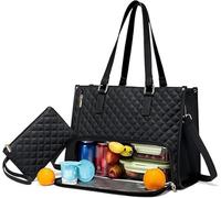 los 2 en 1 Tote Bag Lunch Bag Combo, donde la elegancia se une a la funcionalidad, bolso de mano grande con compartimento para el almuerzo, bolsa de mano para mujer, bolsas portátiles convertibles