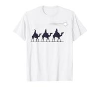 Los 3 Reyes Magos Regalo Familia Navidad para Cristianos Camiseta, Hombre, Blanco, XXL