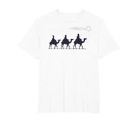 Los 3 Reyes Magos Regalo Familia Navidad para Cristianos Camiseta, Hombre Tallas Grandes, Blanco, 5X Alto