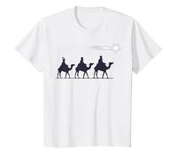 Los 3 Reyes Magos Regalo Familia Navidad para Cristianos Camiseta, Niños, Blanco, 6 años