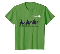 Los 3 Reyes Magos Regalo Familia Navidad para Cristianos Camiseta, Niños, Hierba, 3 años