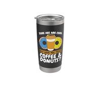 Los abdominales seguros son geniales pero deliciosos pasteles Café y donas Vaso térmico de acero inoxidable de doble pared