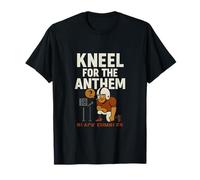 Los Aficionados al fútbol Humor Gráfico Arrodillarse por el Himno Camiseta