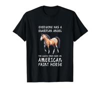 los afortunados Tienen un Caballo de Pintura Americano Camiseta gráfica económica, Hombre, Negro, XL