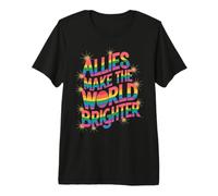 Los aliados de la Alianza LGBTQ Hacen Que el Mundo Sea más Brillante Camiseta Premium
