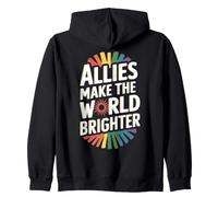 Los aliados de la Alianza LGBTQ Hacen Que el Mundo Sea más Brillante Sudadera con Capucha