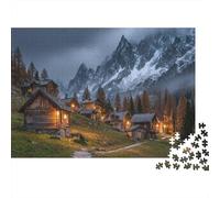 Los Alpes: un pequeño y mágico Pueblo 70x50cm/1000pcs Puzzle Adecuado para Adultos Y Multitud Mayores De 14 Años