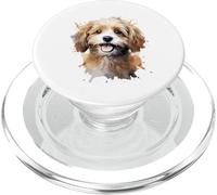 Los Amantes de Cavachon diseñan un Perro Cavachon de Arte Pop PopSockets PopGrip para MagSafe