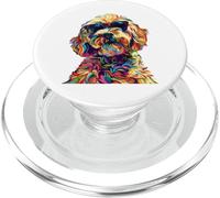 Los Amantes de Cockapoo diseñan un Divertido Perro Cockapoo Art Pop PopSockets PopGrip para MagSafe