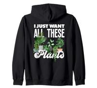 Los Amantes de Las Plantas Quieren Todas Estas Plantas y Flores suculentas Sudadera con Capucha