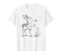 Los Amantes de los Ciervos de Flores Vintage creen Que respiran Dejar IR caprichoso Camiseta gráfica económica, Hombre, Blanco, L