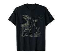 Los Amantes de los Ciervos de Flores Vintage creen Que respiran Dejar IR caprichoso Camiseta gráfica económica, Hombre, Negro, L