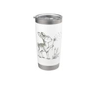 Los amantes de los ciervos de flores vintage creen que respiran dejar ir caprichoso Vaso térmico de acero inoxidable de doble pared