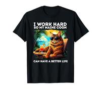 Los Amantes de los Gatos Maine Coon diseñan un Divertido Maine Coon Camiseta