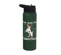 Los amantes de los perros Jack Russell es de por vida no solo para Navidad Stainless Steel Insulated Water Bottle