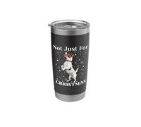 Los amantes de los perros Jack Russell es de por vida no solo para Navidad Vaso térmico de acero inoxidable de doble pared