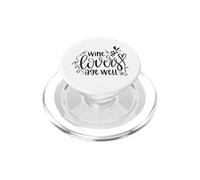 Los Amantes del Vino envejecen Bien, Vino Vintage Divertido PopSockets PopGrip para MagSafe
