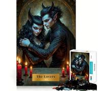 Los Amantes - Rompecabezas de Tarot de Pareja fantástica de 1000 Piezas para Adolescentes Juguete para ejercitar la Mente Arte Relajante para Escapar de la Rutina Regalo Original 50x75cm