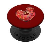 Los Amantes se besan y Sus cuerpos Forman un corazón de Amor PopSockets PopGrip Adhesivo