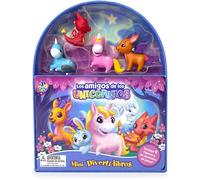 Los Amigos de los Unicornios Mini Diverti-Libros - Libros de actividades para niños, cuento de 12 páginas, 4 figuras, 1 escenario de juego