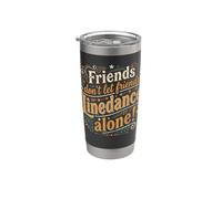 Los amigos no dejan que los amigos bailen solos música country Vaso térmico de acero inoxidable de doble pared