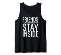 Los amigos no dejan que los amigos se queden adentro - Outdoor Adventure Camiseta sin Mangas