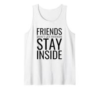Los amigos no dejan que los amigos se queden adentro - Outdoor Adventure Camiseta sin Mangas