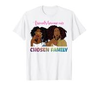 Los Amigos se convierten en Nuestra Familia elegida Mujeres Negras Melanina Chicas Camiseta
