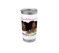 Los amigos se convierten en nuestra familia elegida Mujeres negras Melanina Chicas Vaso térmico de acero inoxidable de doble pared