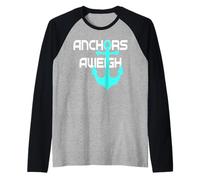 Los anclajes pesan la navegación marítima Camiseta Manga Raglan