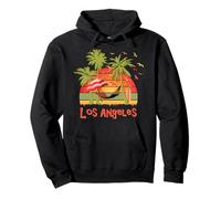 Los Angeles 80s Verano Playa Palmeras Puesta de Sol Sudadera con Capucha