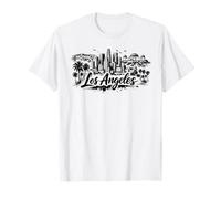 Los Ángeles California City Skyline Bosquejo Camiseta
