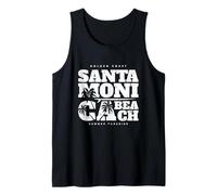 Los Angeles California Dreaming, Santa Monica Beach Palms Camiseta sin Mangas