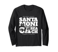 Los Angeles California Dreaming, Santa Monica Beach Palms Manga Larga