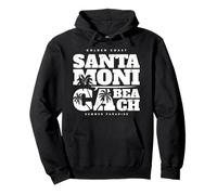 Los Angeles California Dreaming, Santa Monica Beach Palms Sudadera con Capucha