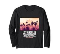Los Angeles California Palms Skyline, Los Angeles California Manga Larga