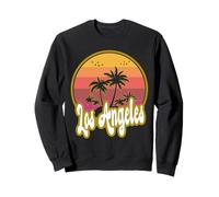 Los Ángeles California Playa Retro Atardecer Sudadera