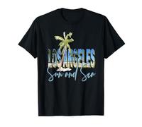 Los Angeles California Retro Sunset Beach Camiseta