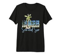 Los Angeles California Retro Sunset Beach Camiseta Premium