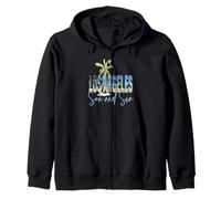 Los Angeles California Retro Sunset Beach Sudadera con Capucha