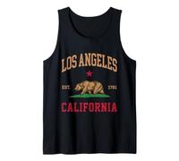 Los Ángeles California Vintage LA City Travel Design Camiseta sin Mangas