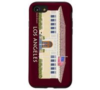 Los Ángeles, Dibujo a Mano Biblioteca Vermont Square Branch Carcasa para iPhone SE (2020) / 7/8