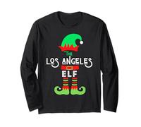 Los Angeles Elf Funny LA Ugly Christmas Suéteres Hombres Mujeres Manga Larga