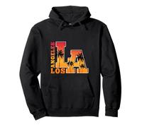 Los Angeles LA California Retro Palmeras Verano Atardecer Sudadera con Capucha