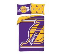 Los Angeles La Lakers Basket Baloncesto - Juego de cama funda nórdica 140 x 200 cm con funda de almohada 70 x 90 cm - 100% poliéster violeta